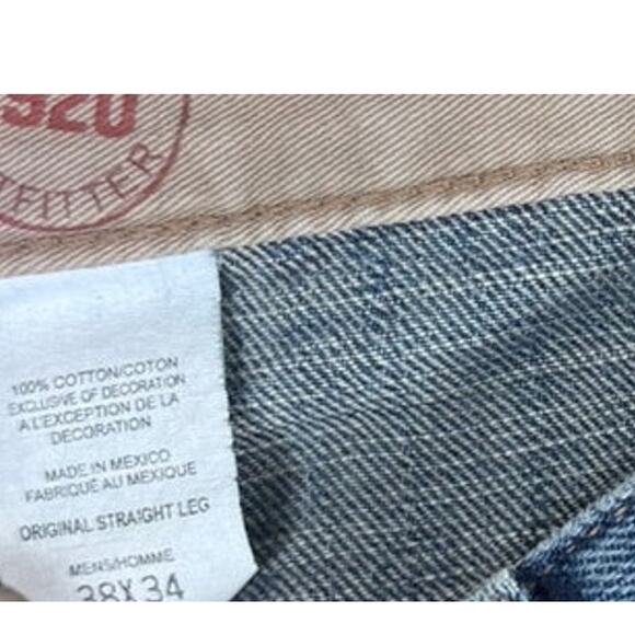 Eddie Bauer Straight Fit Mens Blue Denim Jeans 38 x 34 - Picture 4 of 5